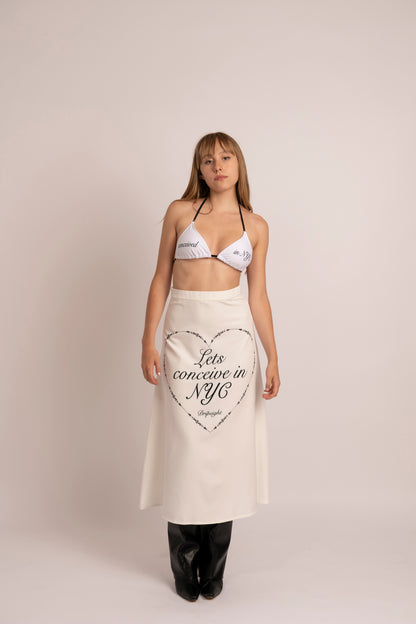 conceived in nyc but in a heart midi skirt