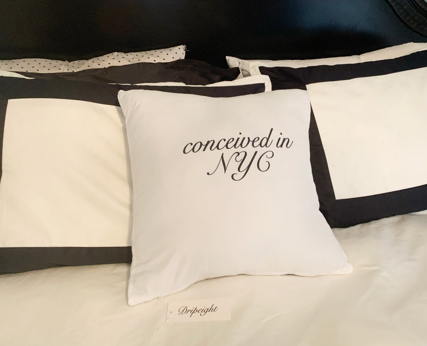 conceived in nyc throw pillow case 18"x18"